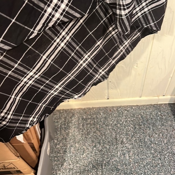 LOVE NOTES PLAID HIGH LOW DRESS SIZE 1 - Picture 6 of 9